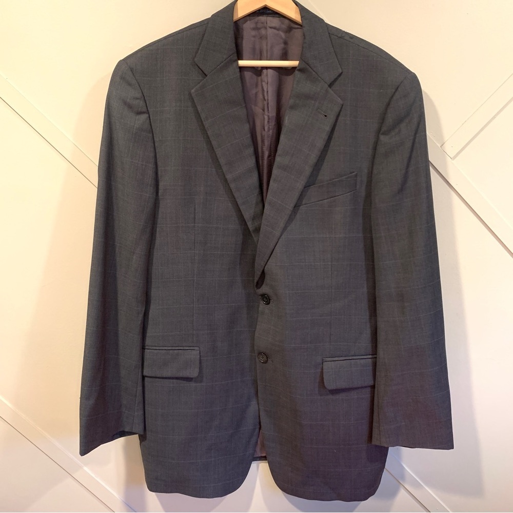 Nordstrom Joseph Abboud Men's Wool and Silk Grey Suit Jacket Size 42L
